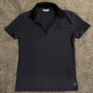 Versace Collection Dark Blue Polo with Black Detail